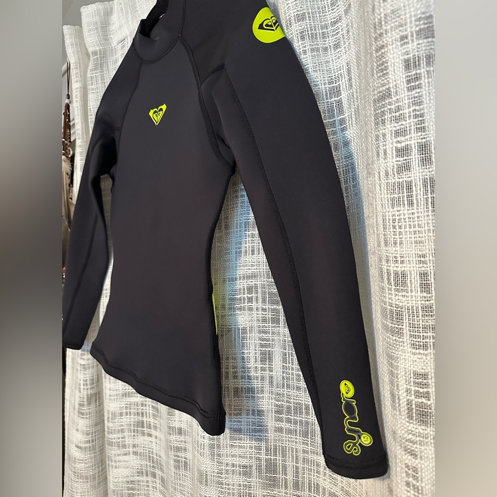 Roxy Black and Yellow Long Sleeve Swim Top - Picture 3 of 5